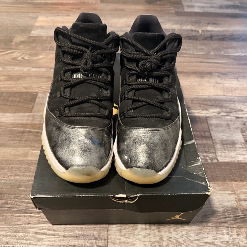 Jordan Retro Low Black, White, and Silver Sneakers